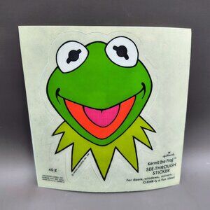 Vintage Hallmark 1981 Kermit See Through Sticker for doors windows mirrors